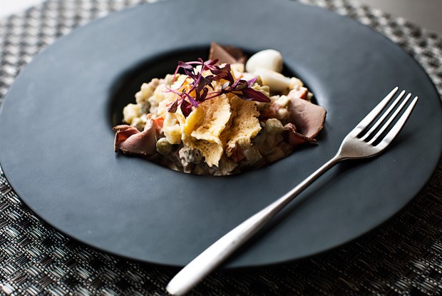 Оливье с уткой