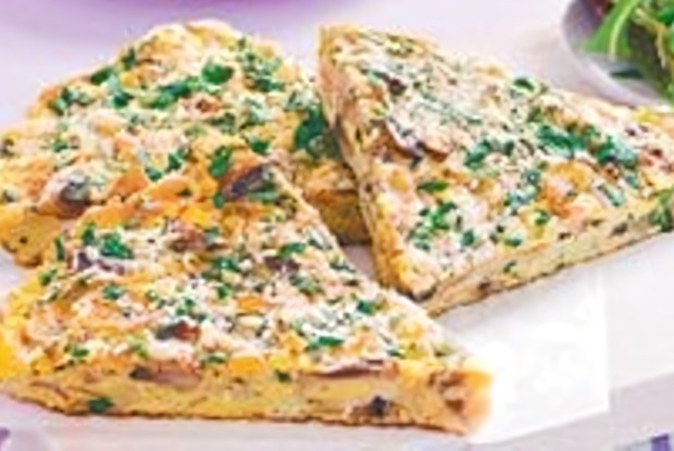 Омлет с грибами и соевым сусом