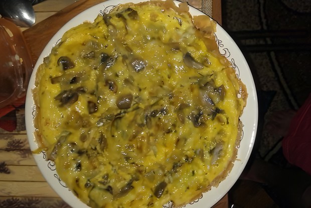 Омлет с сыром и грибами