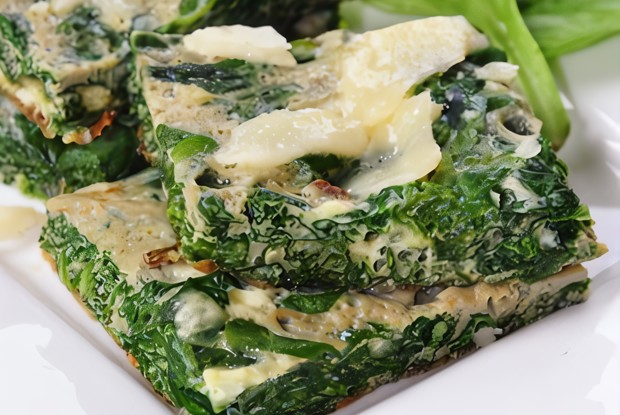 Омлет со шпинатом