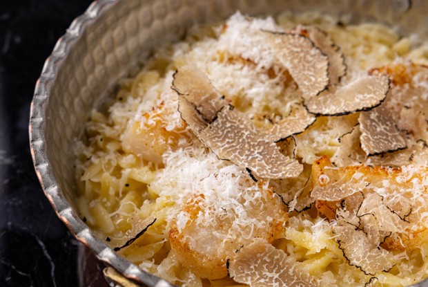 Орзо с гребешками и трюфелем