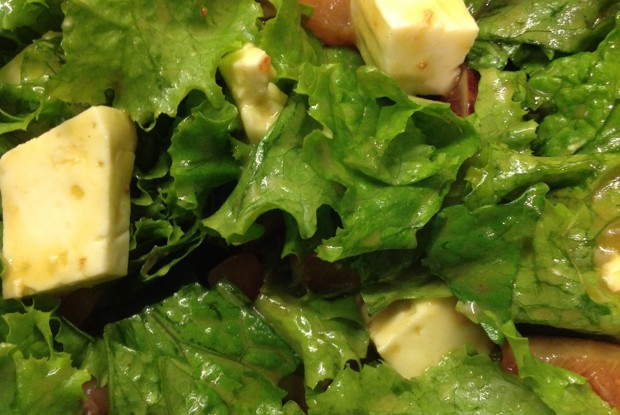 Осенний салат с семгой