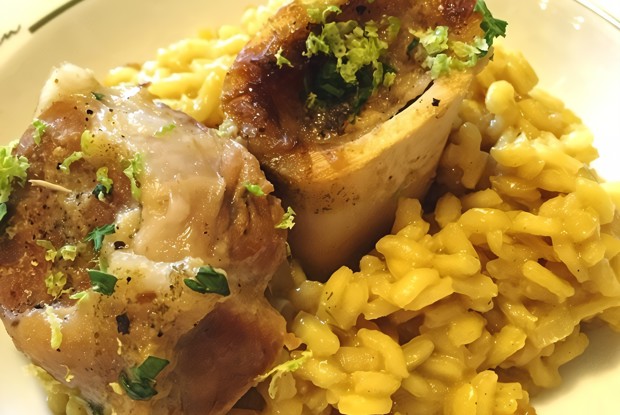 Оссобуко по-милански с шафрановым ризотто