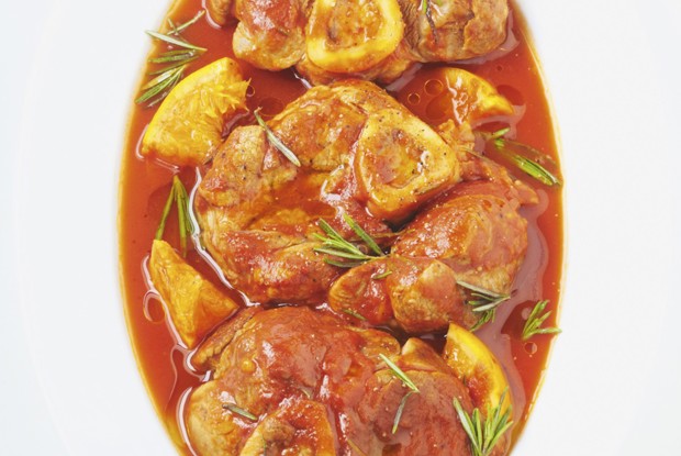 Оссобуко с помидорами и апельсинами