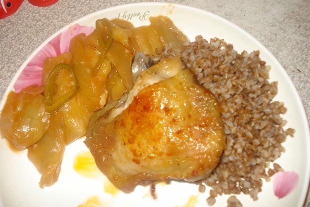 Острые баклажаны с пастой кочудян