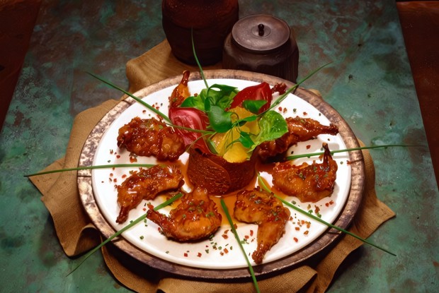 Острые перепелки с имбирем, корицей и апельсинами