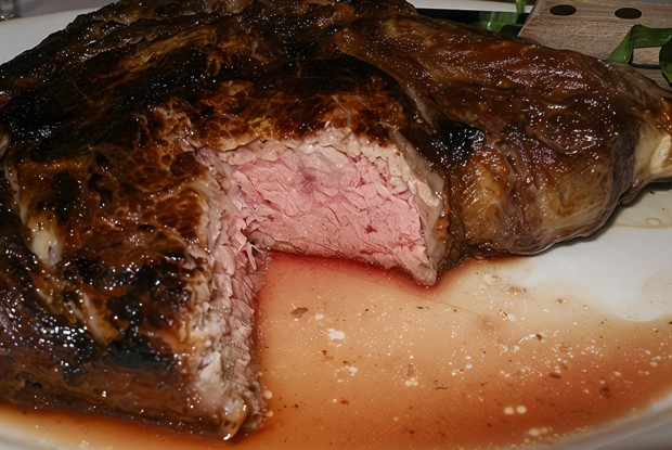 Острый ростбиф с чесноком