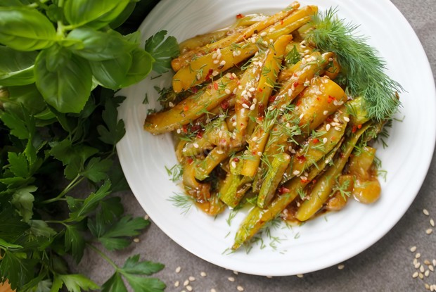 Острые кабачки в соевом соусе