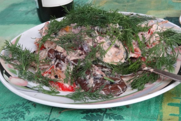 Овощи на гриле аль тонно