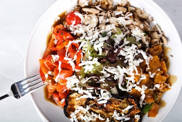 Овощи на гриле с фетой