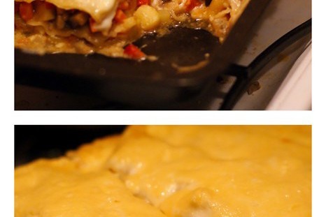 Овощная лазанья с баклажанами