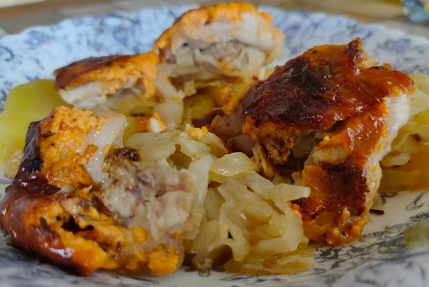 Овощная запеканка с курицей