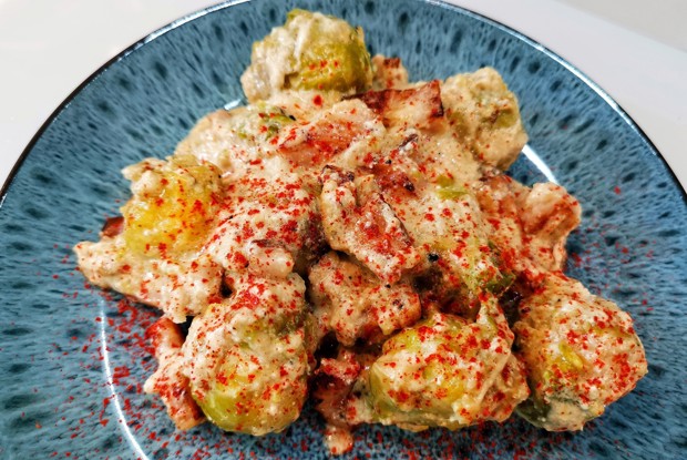 Овощное рагу с бурратой