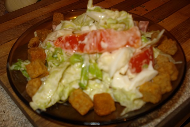 Овощной салат с мясом