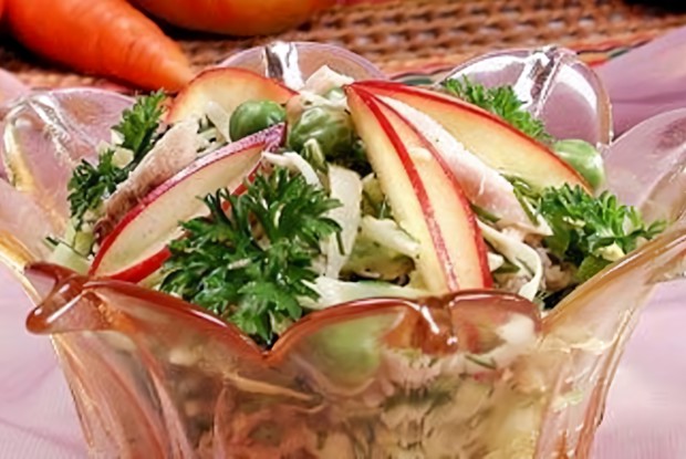 Овощной салат с апельсиновым соусом