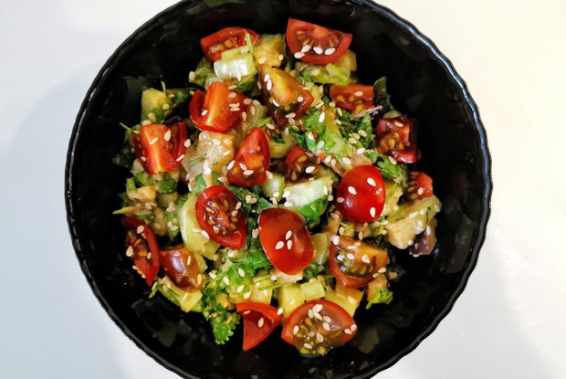 Овощной салат с баклажанами