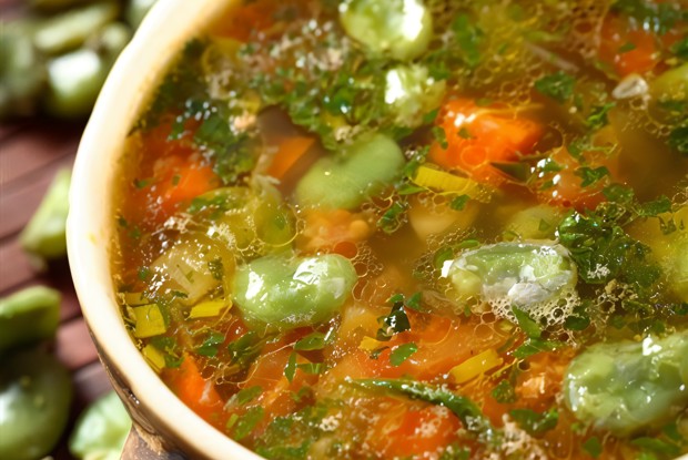 Овощной суп с зеленью