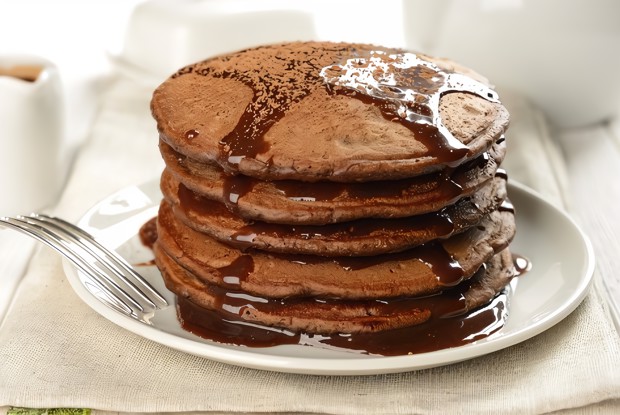 Овсяные оладьи с арахисовой пастой