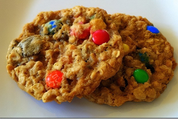 Овсяно-банановое печенье с M&M’s