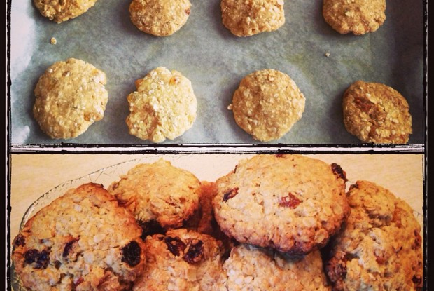 Овсяное печенье с изюмом и корицей