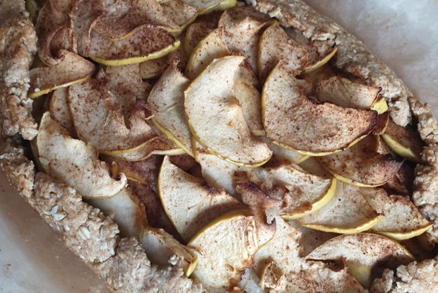 Овсяная галета с яблоками