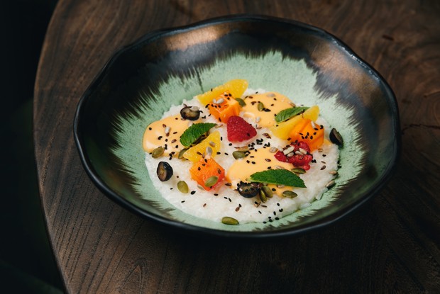 Овсяная каша с кремом англез