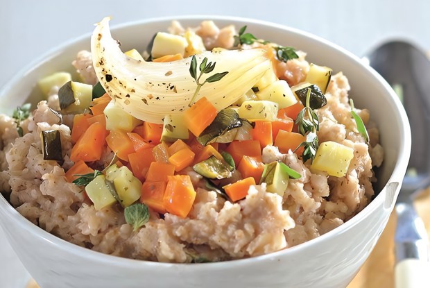 Овсяная каша с овощами