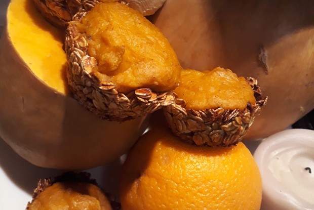 Овсяные тарталетки с тыквой