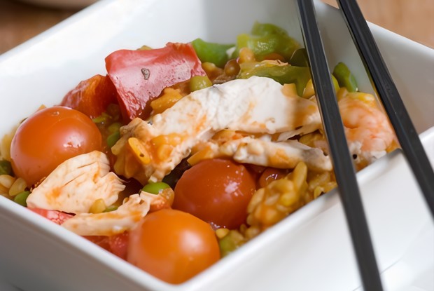 Паэлья с телятиной