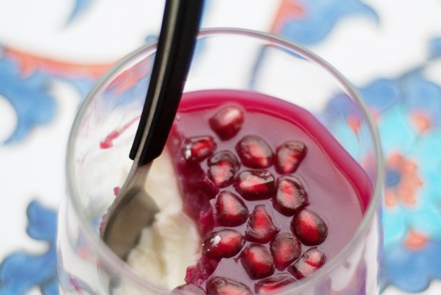 Панна-котта с гранатом