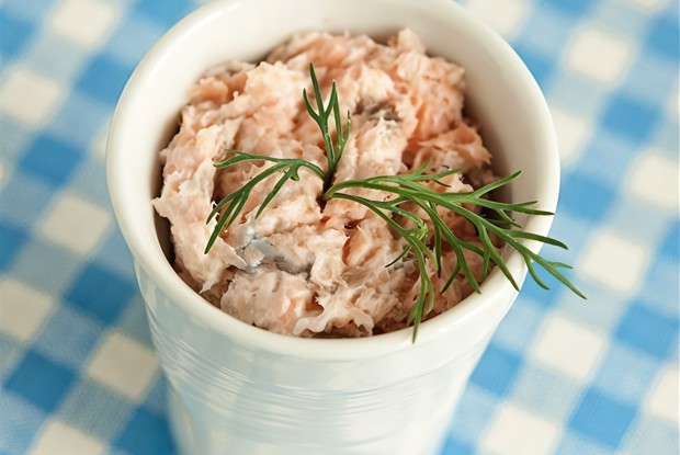 Паштет из копченого лосося