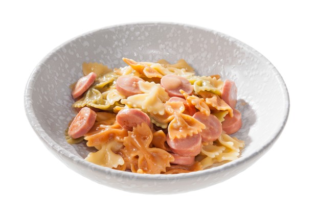 Паста а-ля карбонара с сосисками