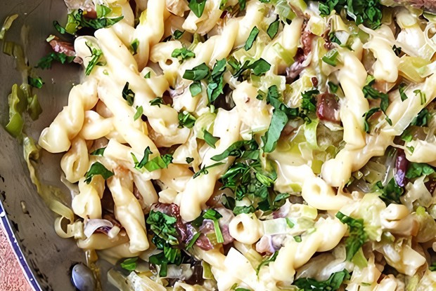 Паста карбонара с цукини