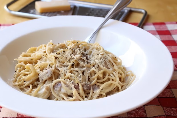 Паста карбонара с панчеттой