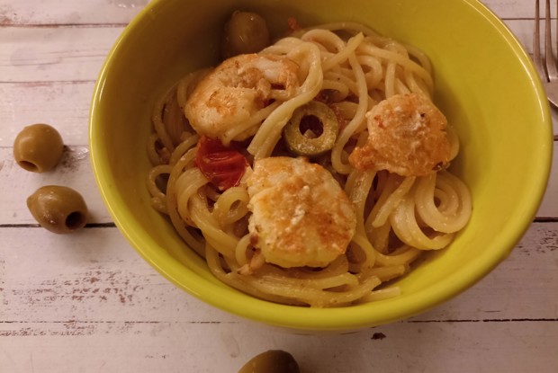 Паста с креветками
