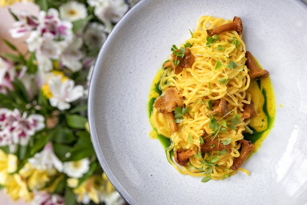 Паста с лисичками и тимьяном