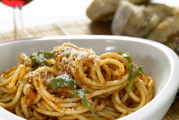 Паста с руколой и анчоусами