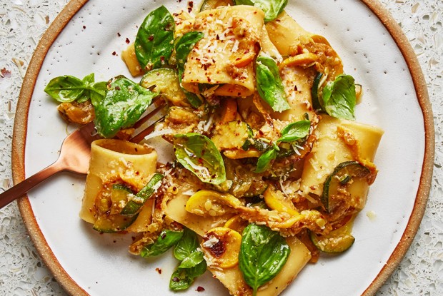 Паста с тыквой и базиликом