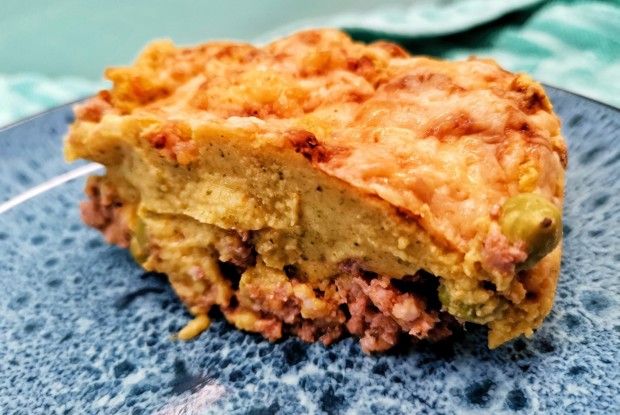 Пастуший кето-пирог со шпинатом