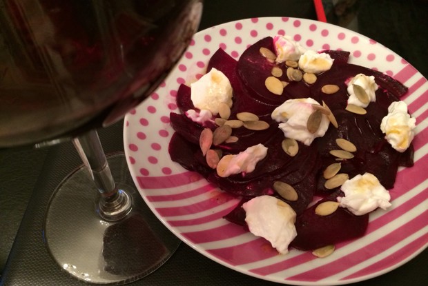 Печеная свекла с сыром