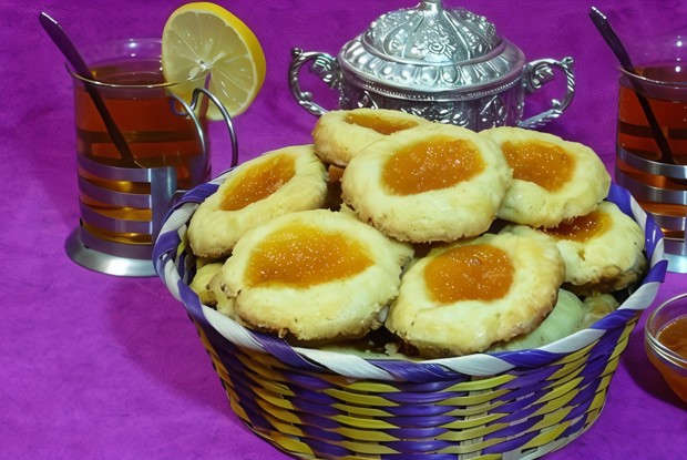 Печенье к чаю с абрикосовым джемом