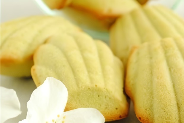 Печенье «Мадлен» с чаем матча