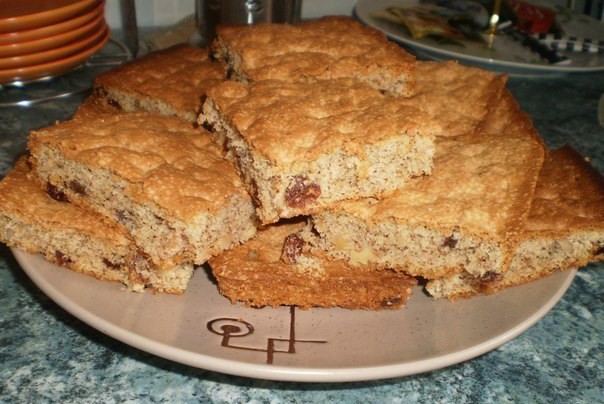 Печенье с изюмом и грецким орехом «Мазурка»