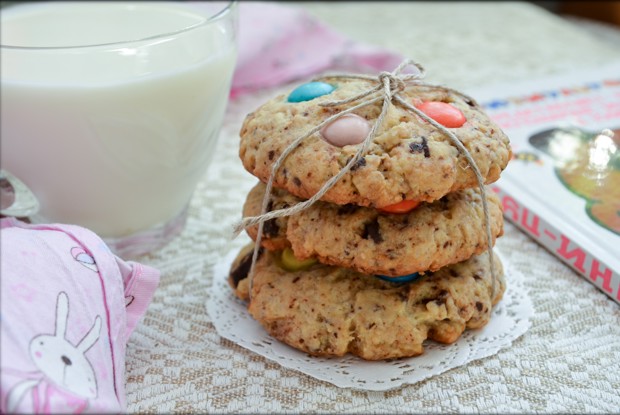 Печенье с M&M’s и шоколадной крошкой