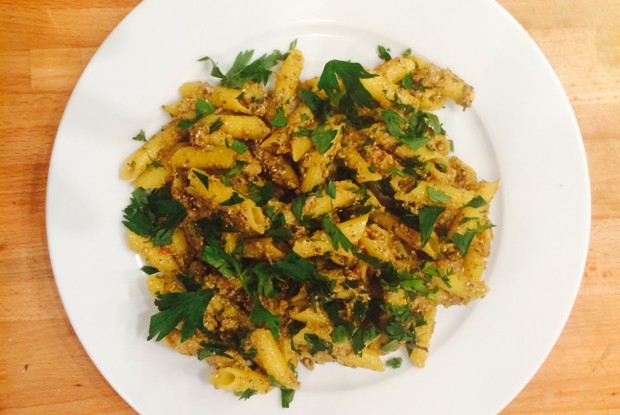 Пенне с песто из вяленых помидоров