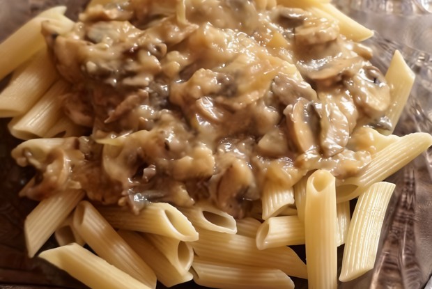 Пенне с шампиньонами