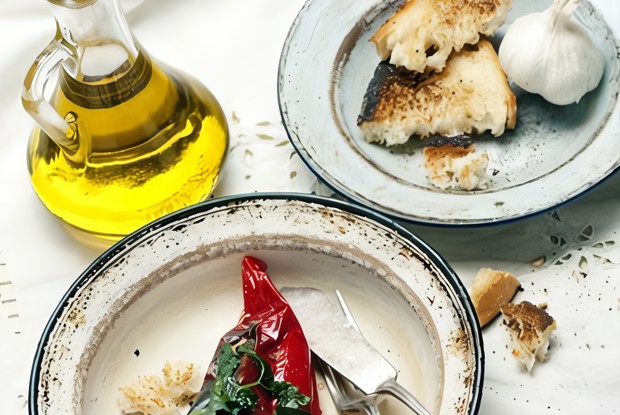 Перцы фаршированные проволоне с майораном