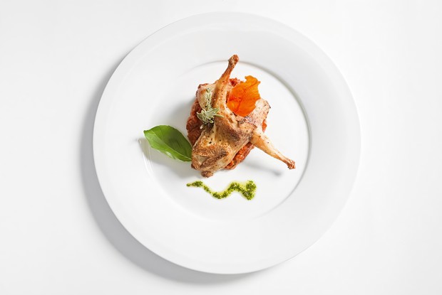 Перепелка с чечевицей