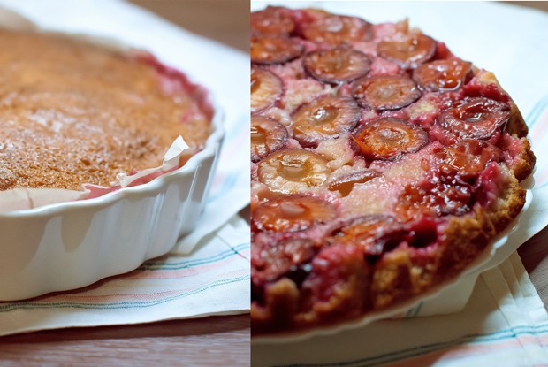 Перевернутый сливовый пирог