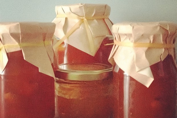 Персиковый джем с миндалем и лимоном